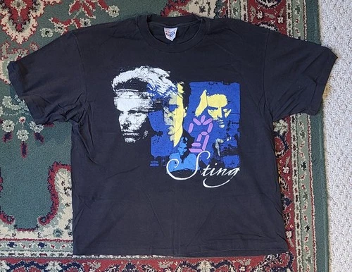 STING Concert Tour T-Shirt "Ghost In The Machin 1990s vintage concert t-shirt, vintage, size XL, single stitch, B+ condition