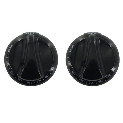New 2PCS Control Knob Replacement Part WB03K10037 For GE Range Stove Oven Black