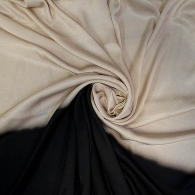 Top Italian designer  pure silk georgette satin fabric Border Panel 200 x 138cm