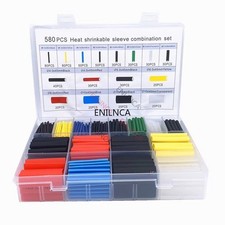 580Pcs Heat Shrink Tubing Tube Sleeve Kit Electrical Assorted Cable Wire Wrap
