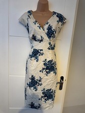 Joules Women's White & Blue Floral Dress Size 12