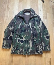 Vintage 80s Cabelas Wool Camo Full Zip Hunting Jacket - S