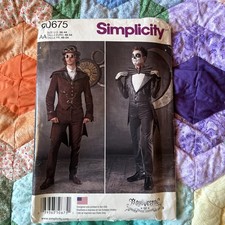 Simplicity S0675 Mens Costume Sewing Steam Punk Pattern Size 38-44 New