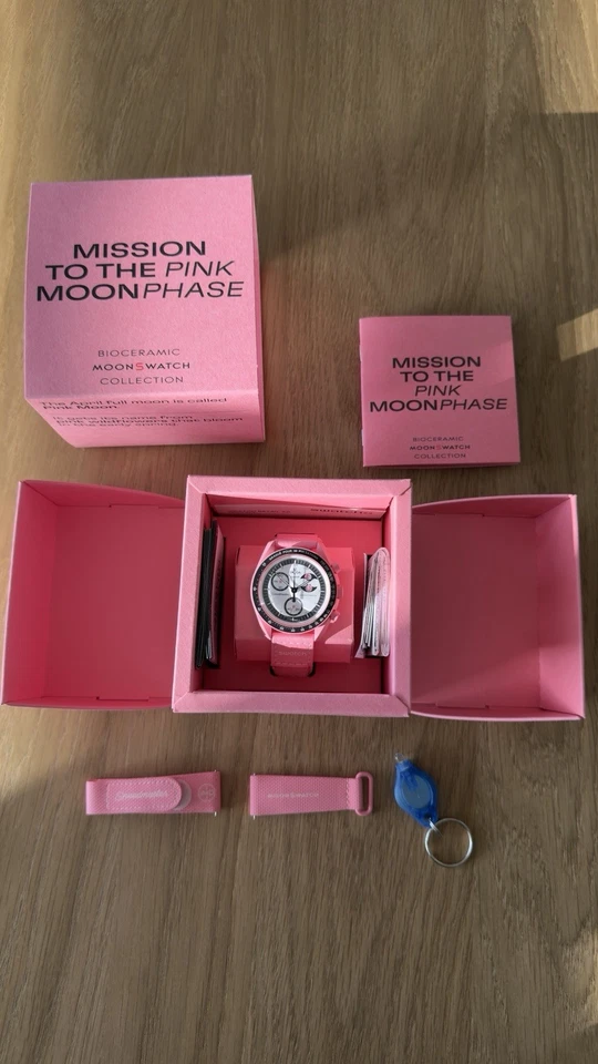 Omega x Swatch MoonSwatch Armbanduhr Mission to the Pink Moonphase, Foto 2 von 4