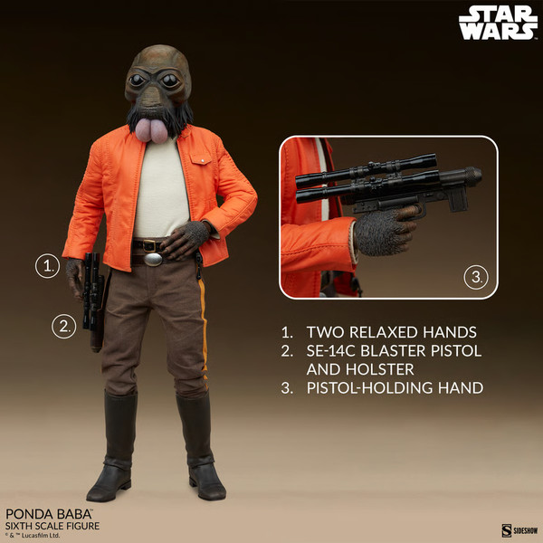 Star Wars Ep. IV Ponda Baba Action Figure 1/6 In OVP Box Sideshow 100488-image