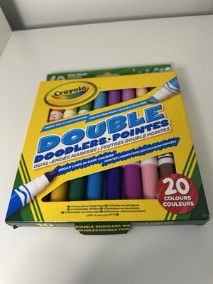 Crayola Double Doodlers 20 Farben zweiseitig waschbar Marker Stifte für Kinder