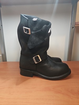 Xelement Engineer Boots Size 9 Black Leather Motorcycle X Element