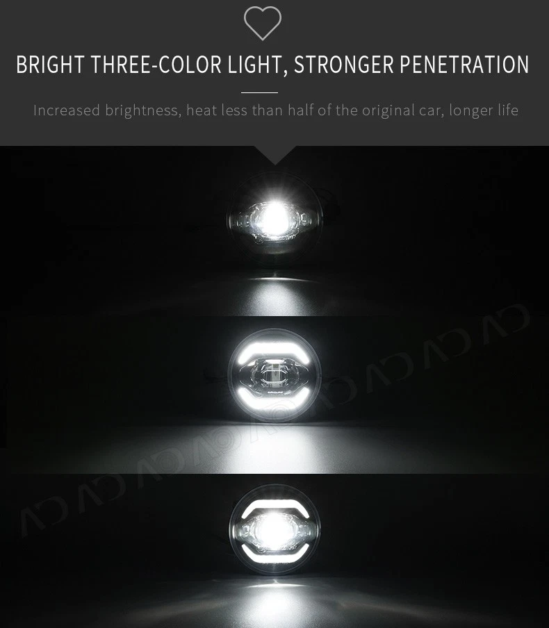 LED Halo Ring Daytime Runing Light DRL Fog Lamp For Toyota Echo Highlander Prius — 第 2/4 张图片