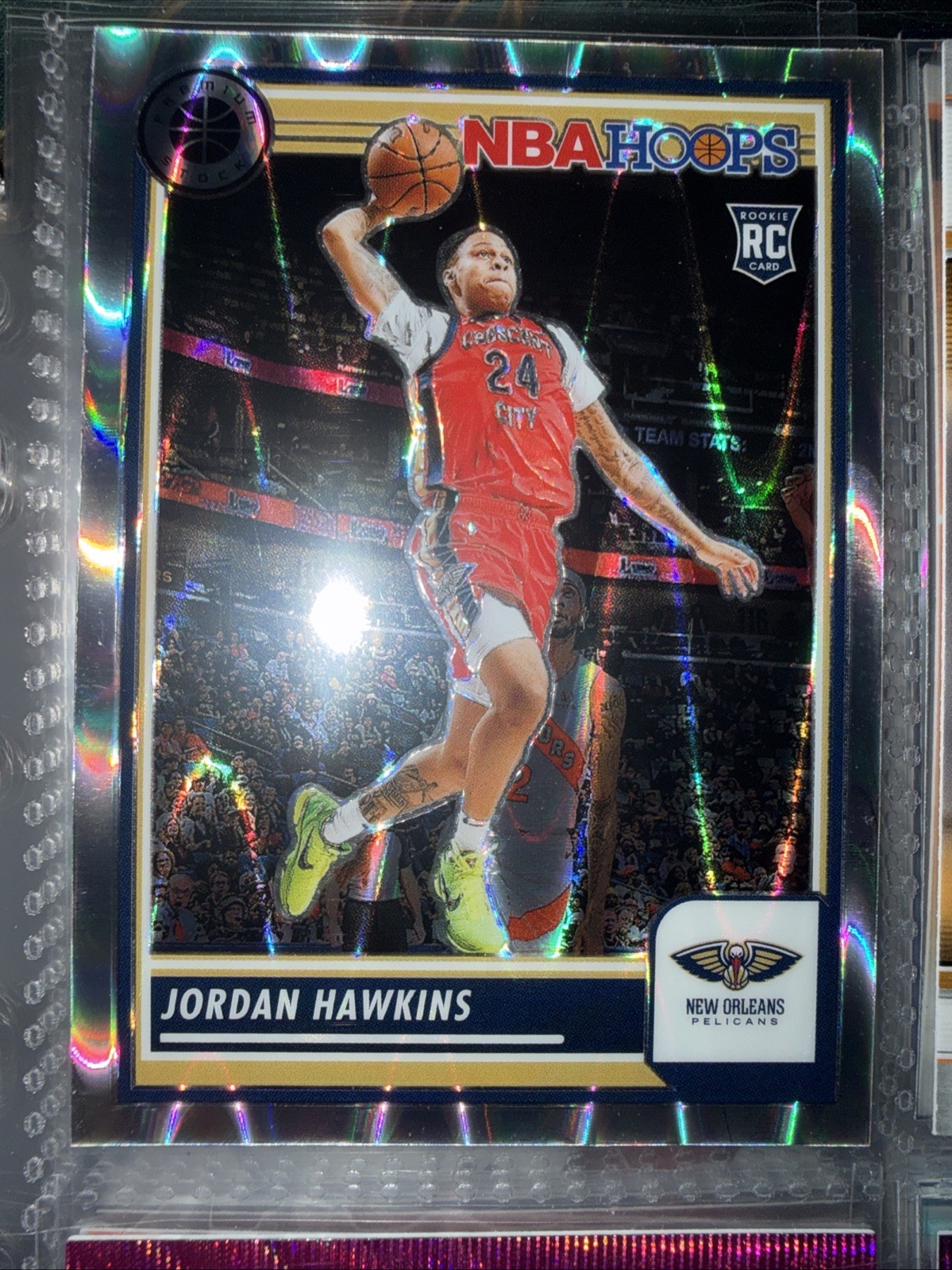2023-24 Panini Nba Hoops Premium Stock - Jordan Hawkins #125 Ice Prizm (RC)