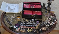 Schmuck Konvolut Modeschmuck Bruchgold 333 Silber 925 Versilbertes Besteck Zinn