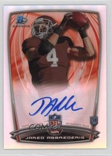 2014 Bowman Rookie Chrome Refractor Auto Jared Abbrederis #10 Auto 5w7