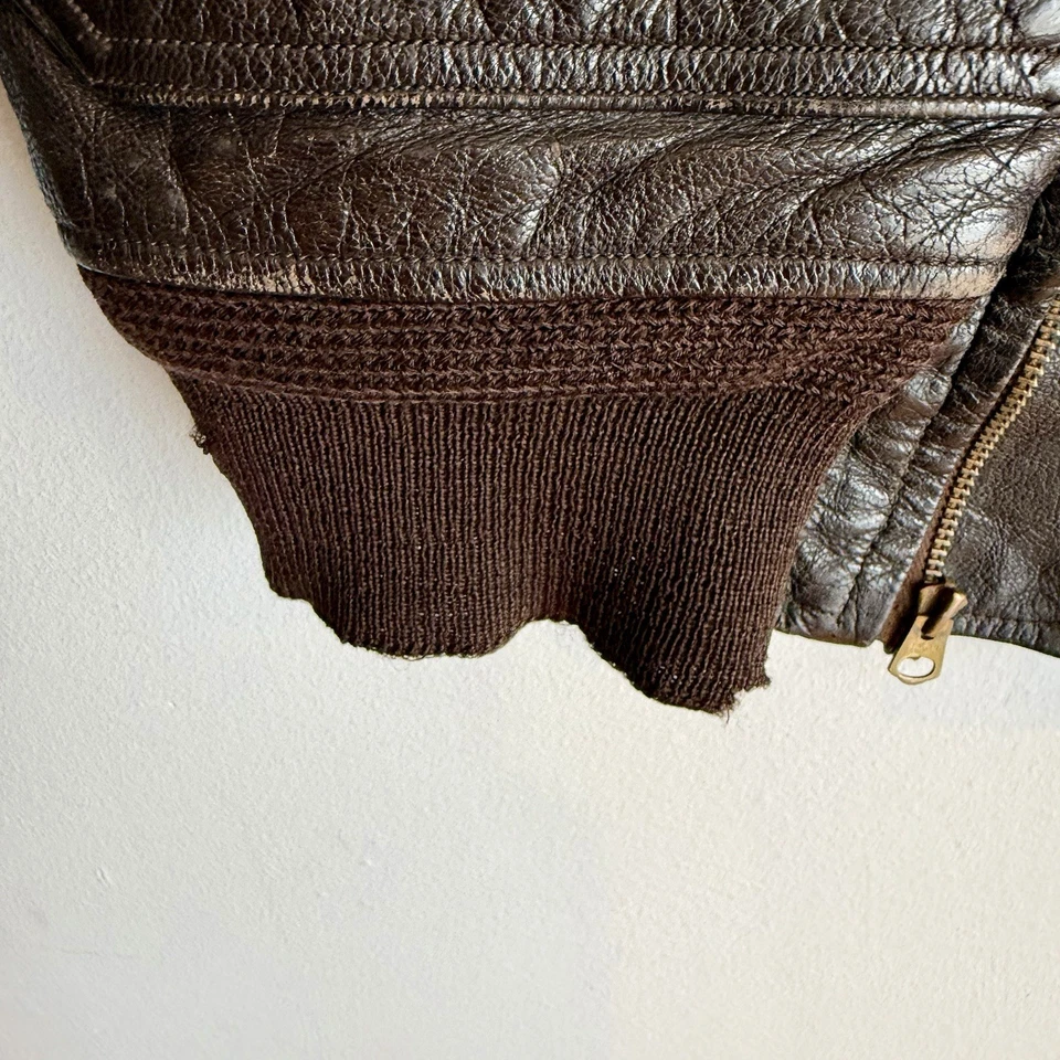 Original WWII US Navy M-422s G-1 Flight Jacket USN - Image 4 of 4