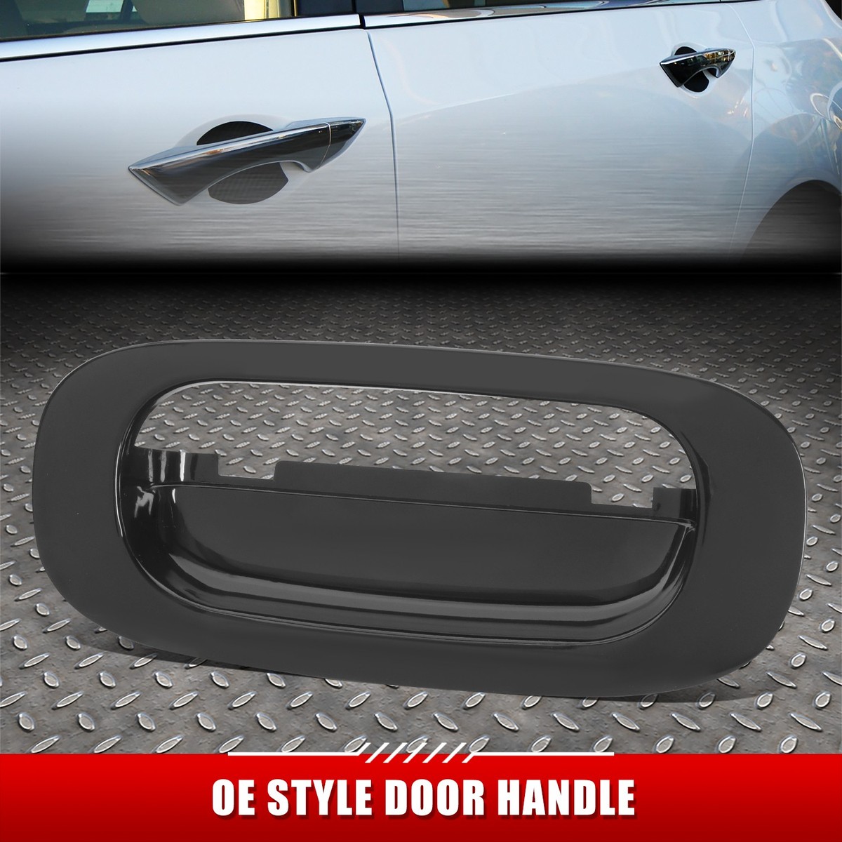 Speed Daddy Black Smooth Rear Tailgate Handle Bezel – Fits Dodge Dakota & Mitsubishi Raider (1997-2011)
