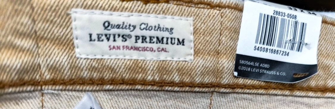 Levi's Premium 512 Slim Taper Jeans W33 L34 Beige Mens Stretch Trousers ​ image 5