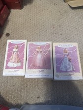 Lot Of 3 Springtime Hallmark Keepsake Holiday Barbie Ornaments 1995/ 1996/1997