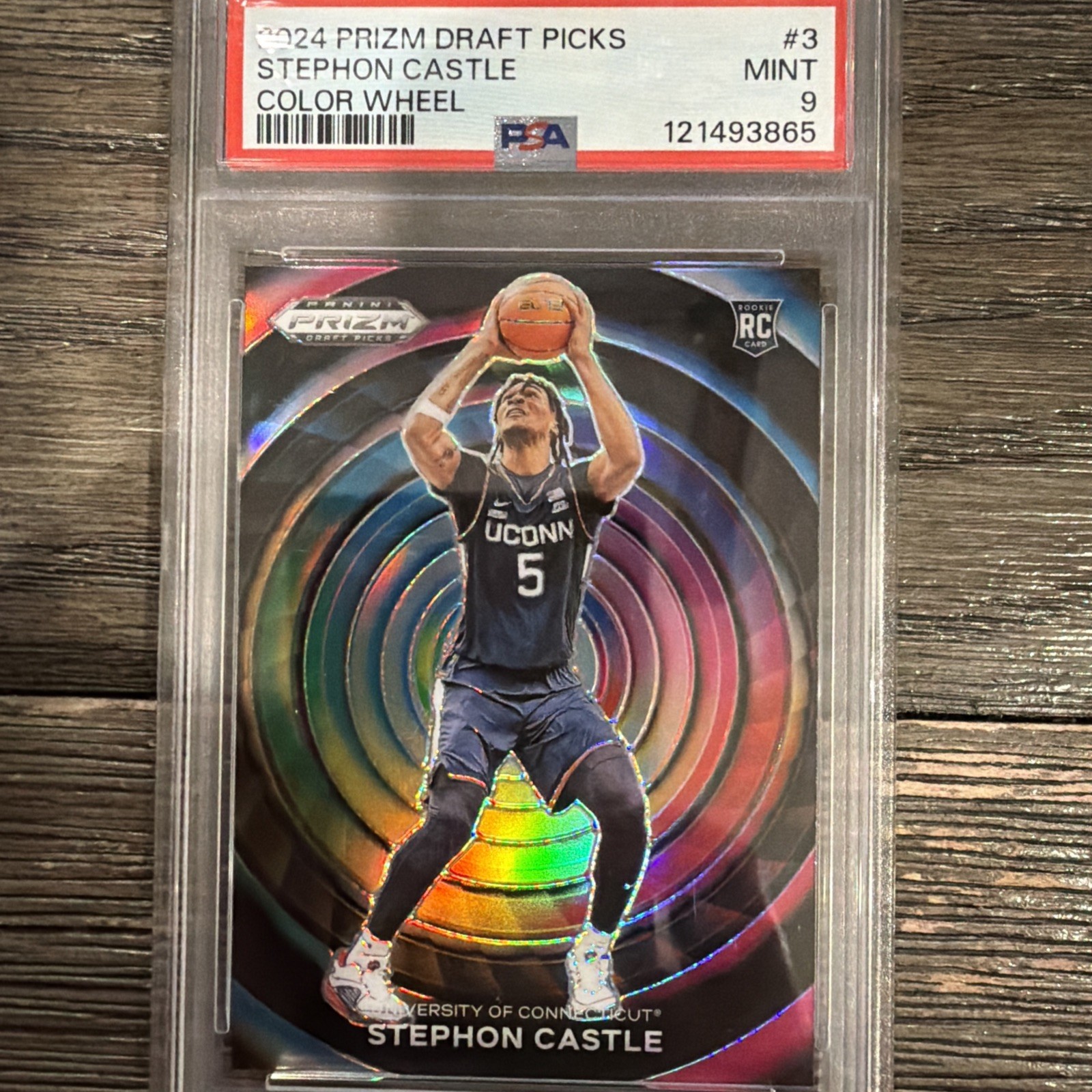 2024 Prizm Draft Stephon Castle #3 Color Wheel Case Hit PSA 9