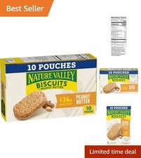 Crispy Peanut Butter Snack Bars - 10 Count - No Artificial Flavors, 13.5oz