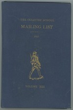 Vintage 1937 INFANTRY SCHOOL Mailing List Fort Benning Book WWII