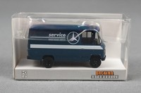 "Brekina 36869 H0,1:87 MB Mercedes L 406 D Kasten, GrüNblau, 1967 \"Mb Service\""