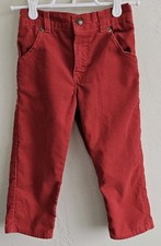 Vtg Baby Oshkosh B'Gosh Red Corduroy Pants Size 4T Jeans Elastic USA Made