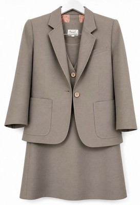 Designer Style Vintage 2-Piece Suit Set Timeless Elegant Jacket & Skirt Approx S