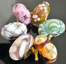  Set of 6 RARE Trollbeads 2010 MUSEUM KIT Lise Aagaard Spring TGLBE-00068