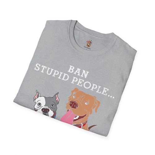 Lustiges T-Shirt Ban Stupid People Pitbull Haustierliebhaber Dogdad Dogmom Geschenk - Bild 17 von 69