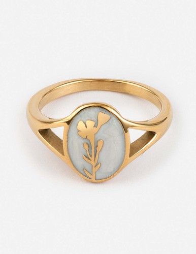 Wildflower Signet Ring - Picture 10 of 15
