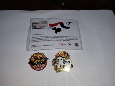 Panda Express Pin Lot Lunar New Year 2024, Firecracker Shrimp, Give Hope Hat Pin