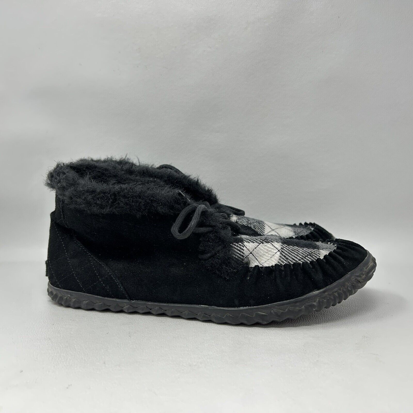 Sorel Ankle Boots Black Leather Buffalo Check Lac… - image 3