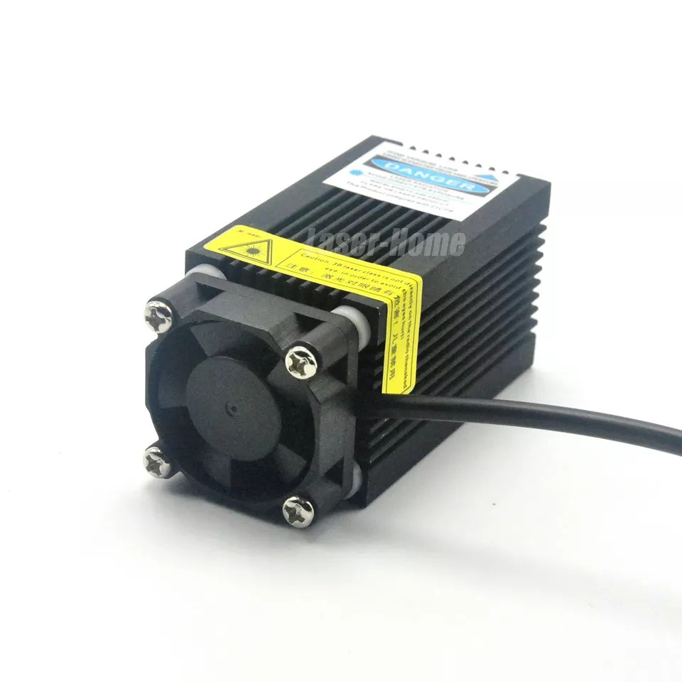 1pc Focusable 445nm 450nm 1000mW 1W Blue Dot Laser Diode Module With 12V Adapter