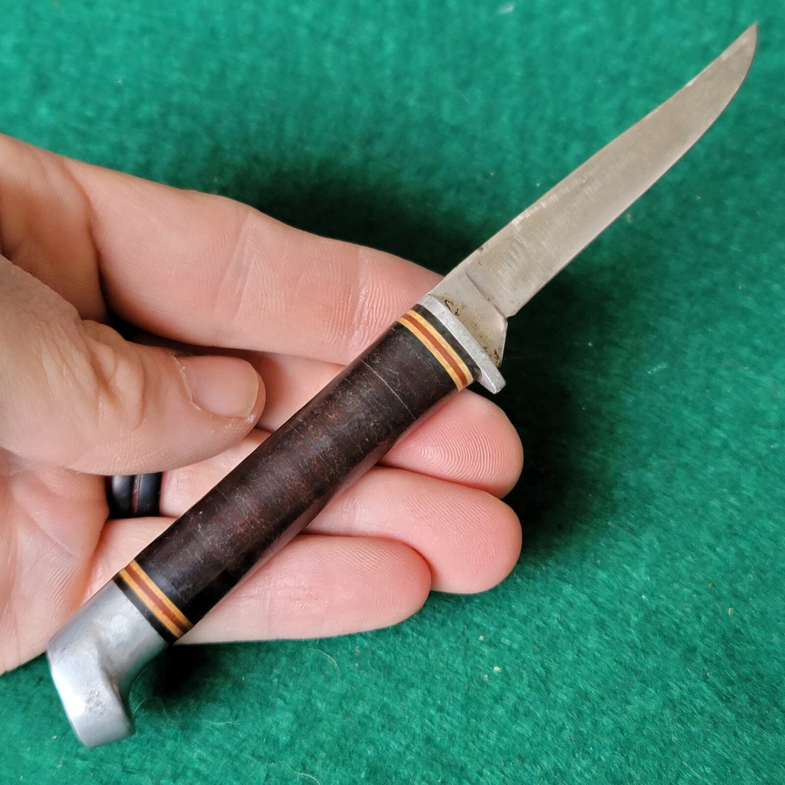 Vintage Antique Schrade Walden 142 Leather Bird Trout Fixed Blade Hunting Knife eBay