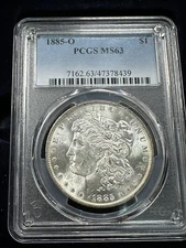1885 O PCGS MS63 Silver Morgan Dollar ( Toning On Reverse)