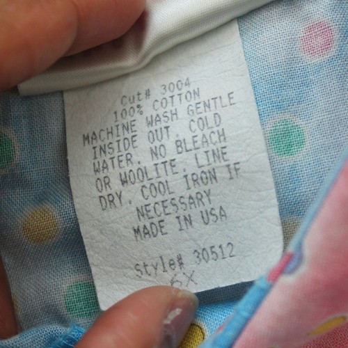 Chicken Noodle Vintage Girl's Size 6X Circle Print Dress Peter Pan Collar NWOT - Picture 5 of 6