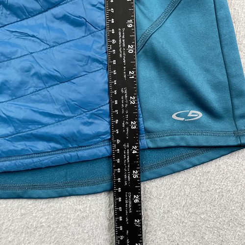 Champion Jacket Women Small Duo Dry VentureWarm Fleece Lined 1/2 Zip Teal Active - Picture 8 of 19