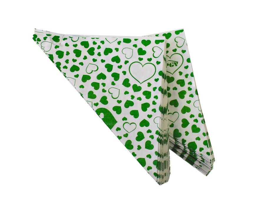 Spitztüten, Grüne Herzen, PGV, versch. Größen und Mengen