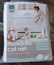 NEW Go Travel Lightweight Breathable Mesh Mosquito Cot Net for Cots & Buggies