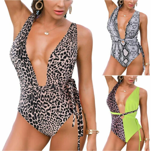 Damen-Badeanzüge mit dem Thema Leopard