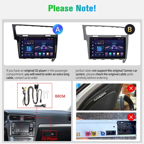 128G Für VW Golf 7 MK7 VII 2013-2017 Android Autoradio CarPlay Navi GPS + 4*Kam - Bild 3 von 16