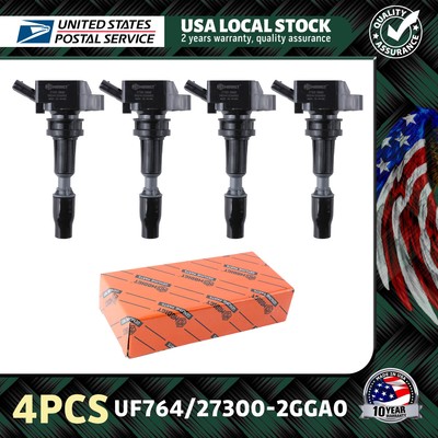 4x Ignition Coils For Genesis G80 G90 V8 5.0L 17-19 UF764 27300-2GGA0 Reliable