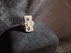 Antique 14K White Gold Filigree Ring with Natural Diamond and Sapphires — photo 5