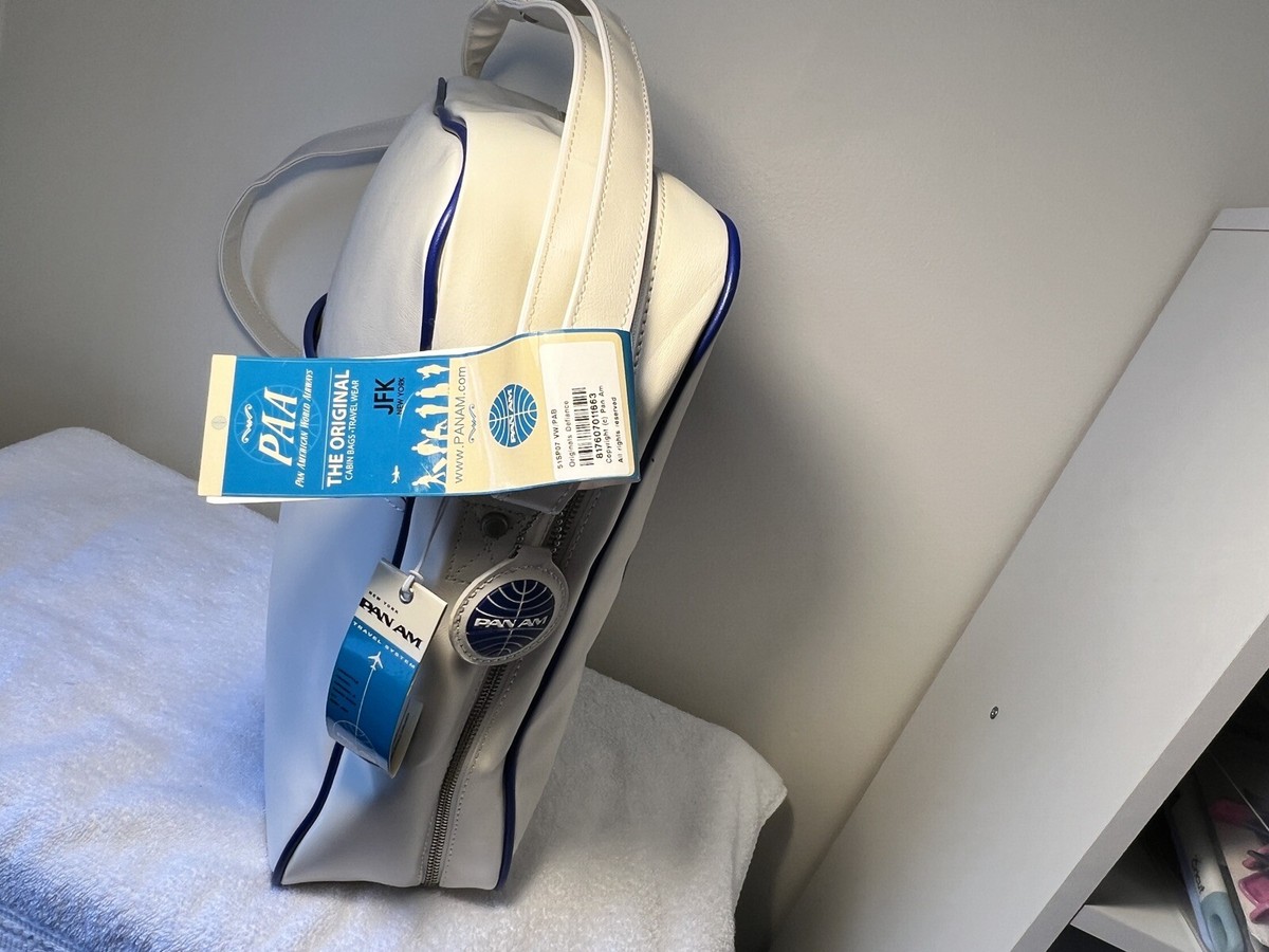 PAN AM Defiance Bag Tote Originals Certified White Blue Logo