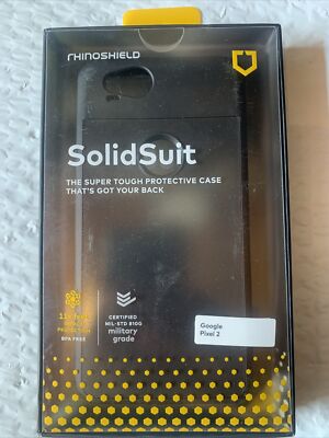 SOLIDSUIT GOOGLE PIXEL 2  Classic BLACK STRIPED CASE RHINOSHIELD=