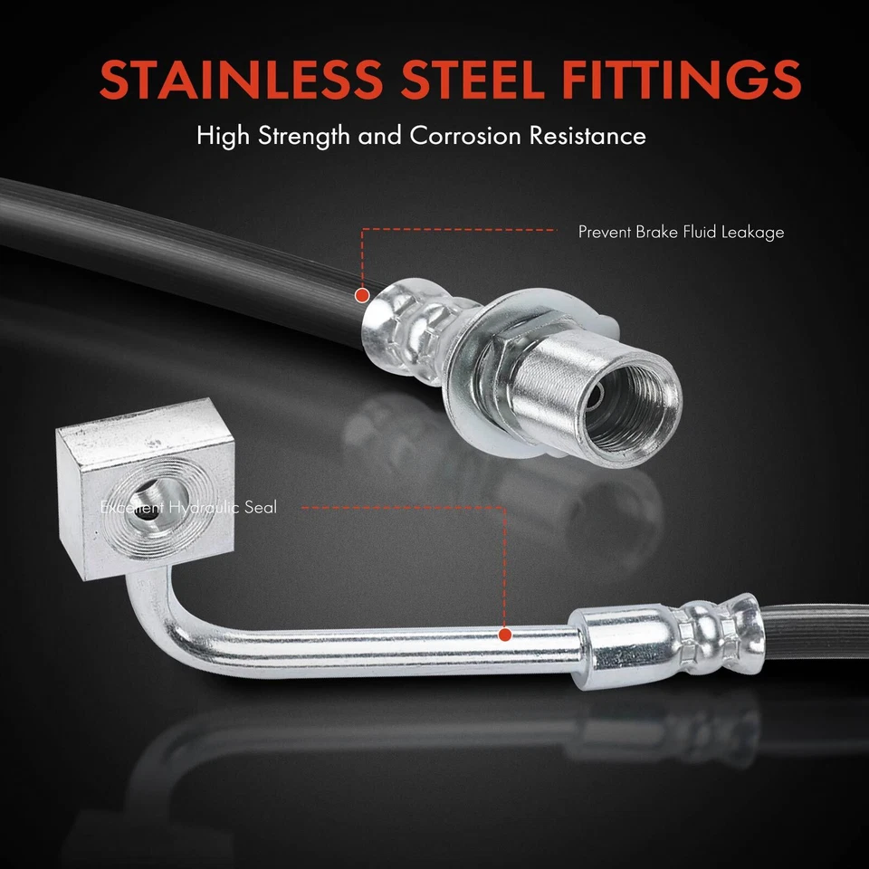 Mangueira hidráulica de freio dianteiro LH para Dodge Ram 4500 Ram 5500 08-10 Ram 4500 - Imagem 4 de 4