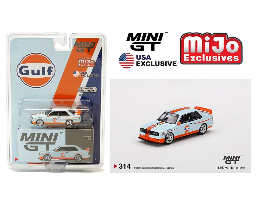 ミニカー MINI GT BMW M3 Gulf Mini GT 1:64 MiJo Exclusive BMW M3 E30 Gulf LHD Limited