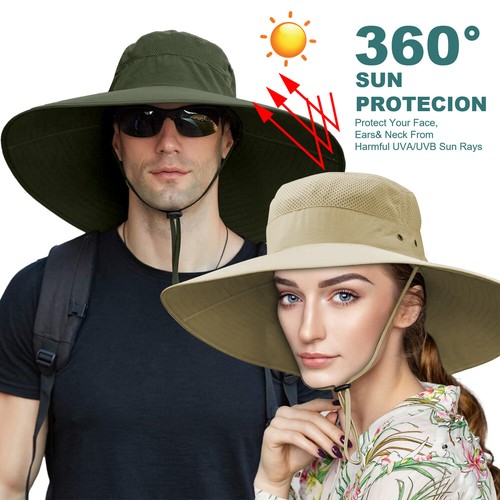 Wide Brim Sun Hat Breathable Bucket Cap 