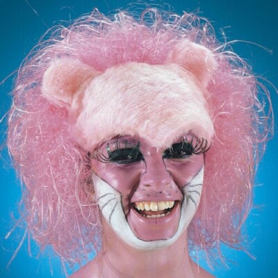 PARRUCCA CAPELLI MASCHERA PANTERA ROSA CARNEVALE COSPLAY PARTY