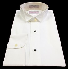New Boys Large Ivory Wing Collar Tuxedo Dress Shirt Candlelight Off-White