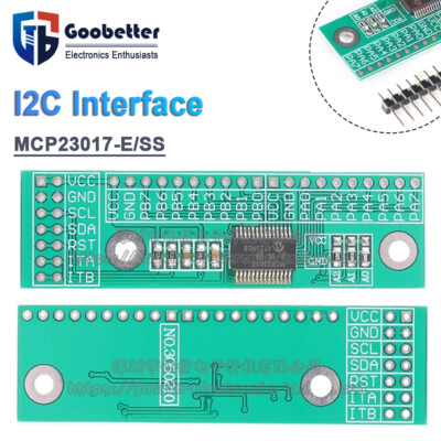 I2C Interface 16-ch IO Expansion Module IIC 1.7MHz Expansion Board MCP23017-E/SS