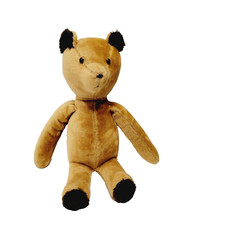 VTG Tall Brown Teddy Bear Button Eyes Fuzzy Ear Stuffed Plush Toy NO TAG